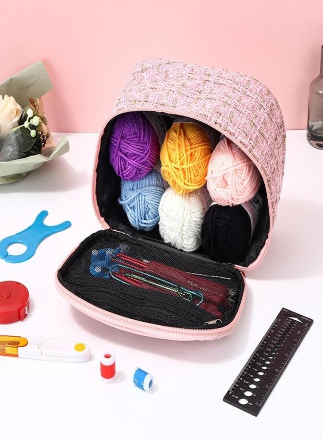 Tusmad 59 Pcs Crochet Kit with Yarn & Tools - Ergonomic Crochet Hooks Set for Beginners & Adults - Complete DIY Knitting & Crochet Accessories for Crafts, Sewing & Handmade Projects ((Blush Edition) - Image 3